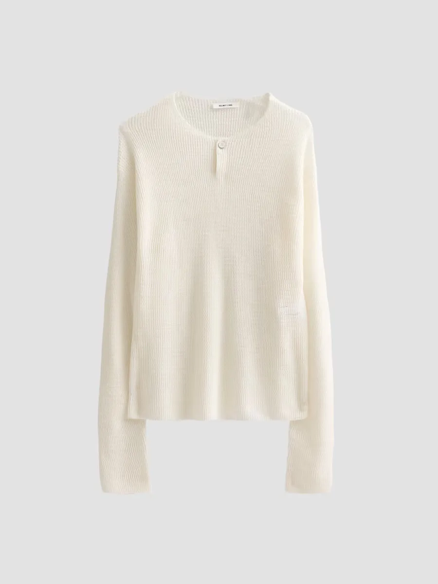 Textured Henley Top by Helmut Lang