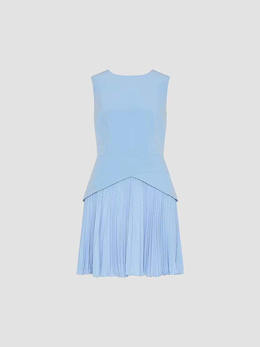 Haddy Pleated Minidress by Milly