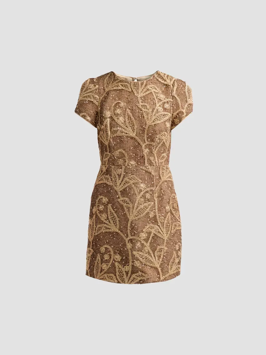 Daisy Embroidered Lace Mini Dress