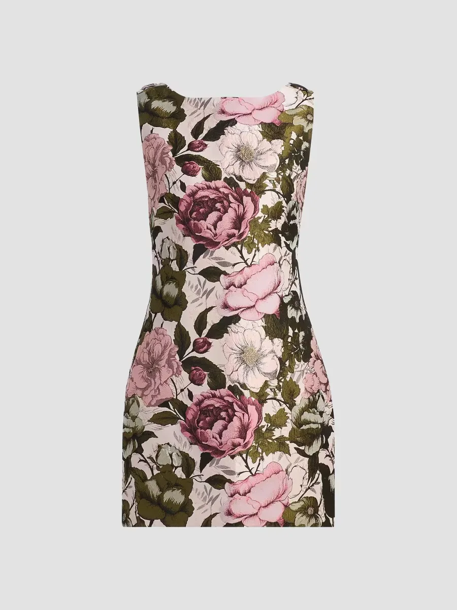 Lane Floral Jacquard Minidress