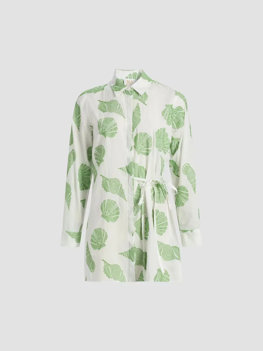 Cleo Embroidered Cotton Cover-Up Minidress by Milly