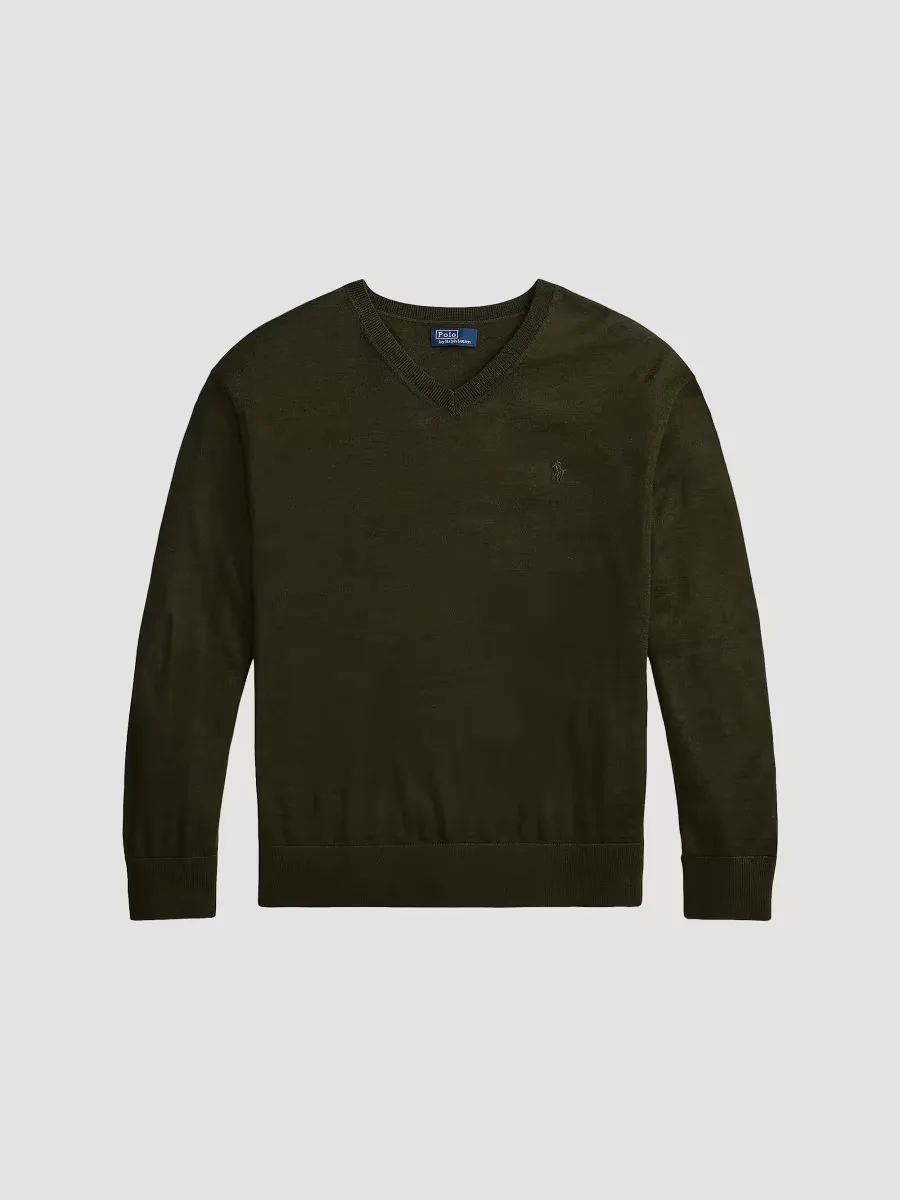 Logo-Embroidered Wool Sweater by Polo Ralph Lauren