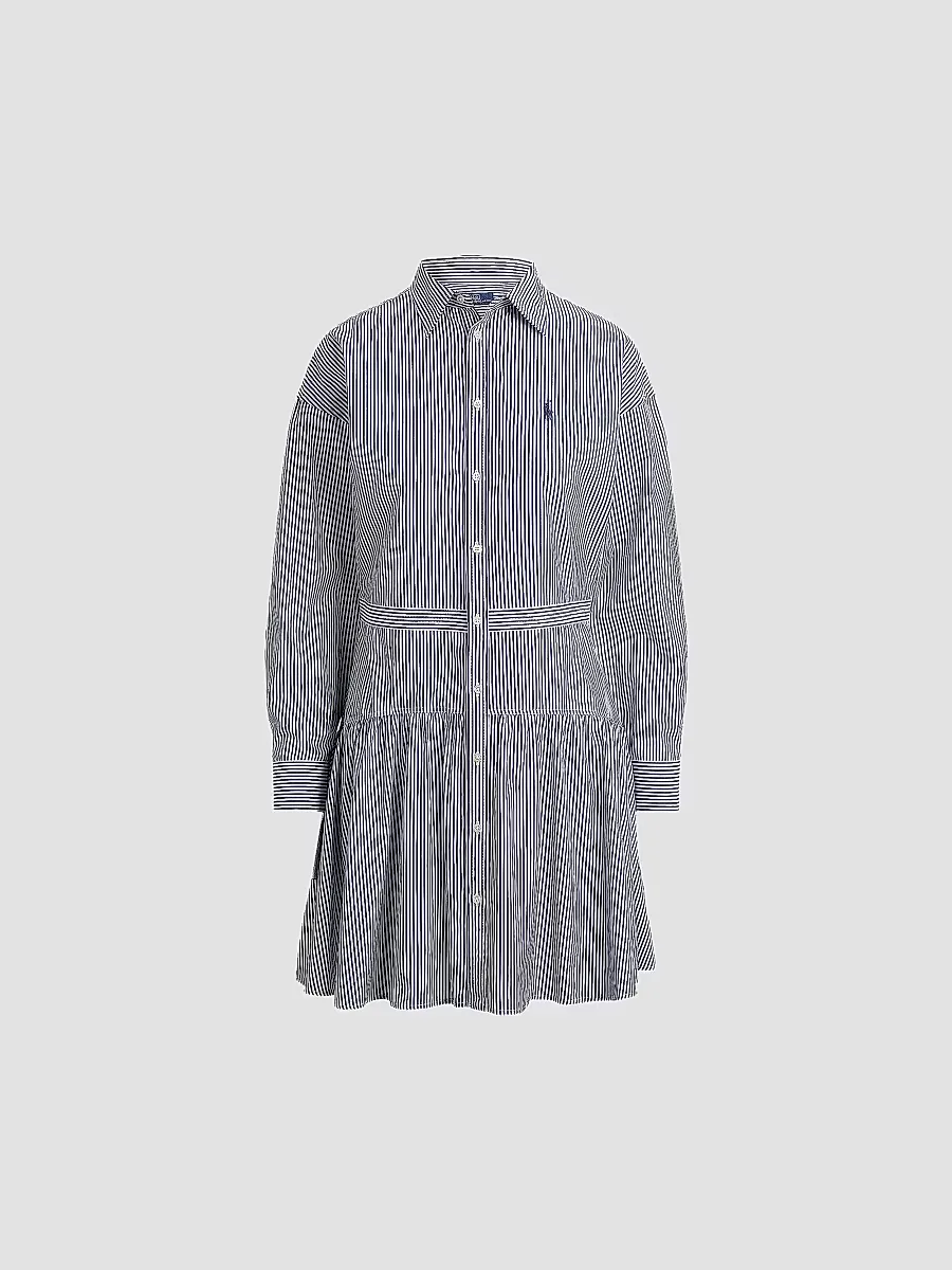 Pinstriped Cotton Shirtdress by Polo Ralph Lauren