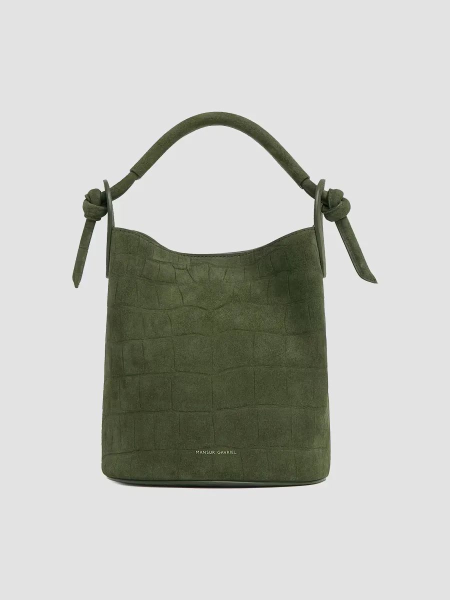 Mini Fortuna Suede Bucket Bag by Mansur Gavriel