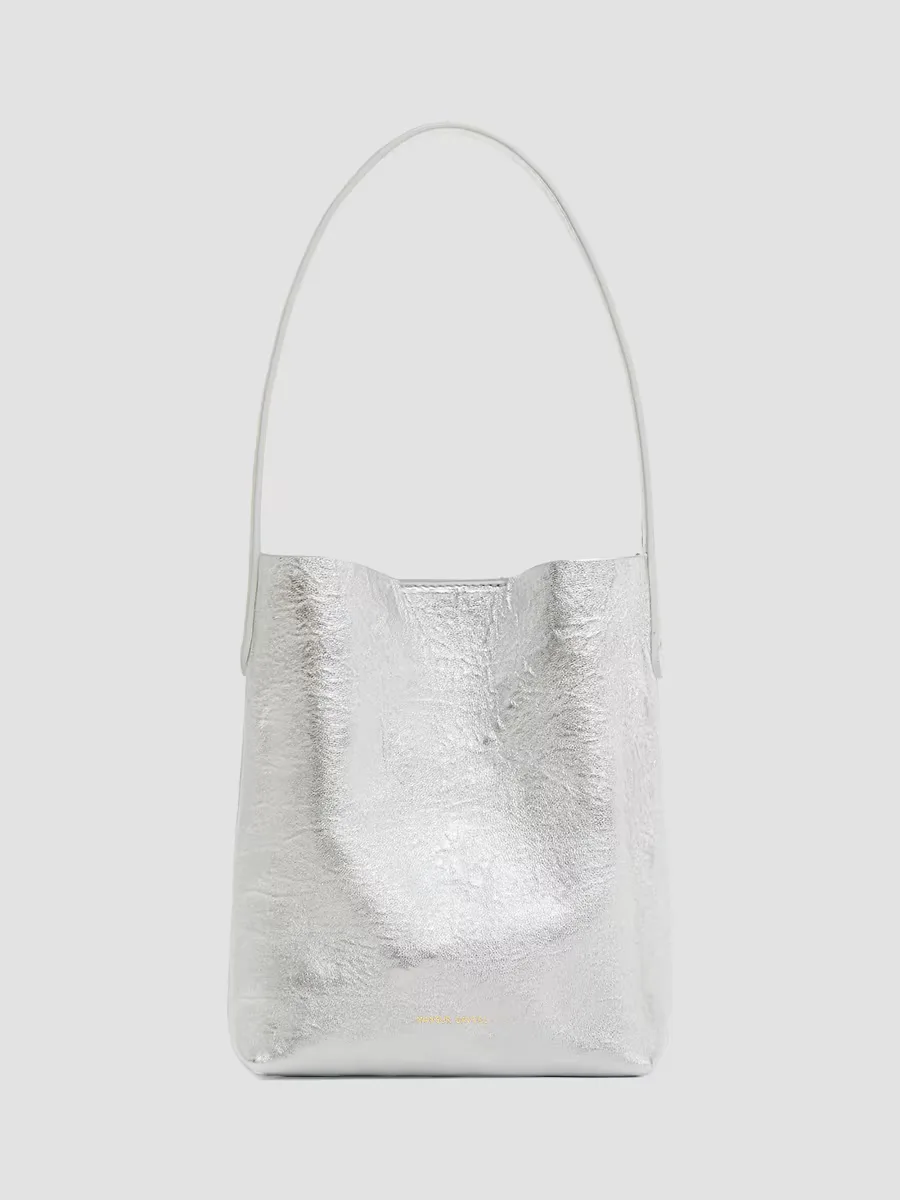 Mini Everyday Metallic Leather Tote Bag by Mansur Gavriel