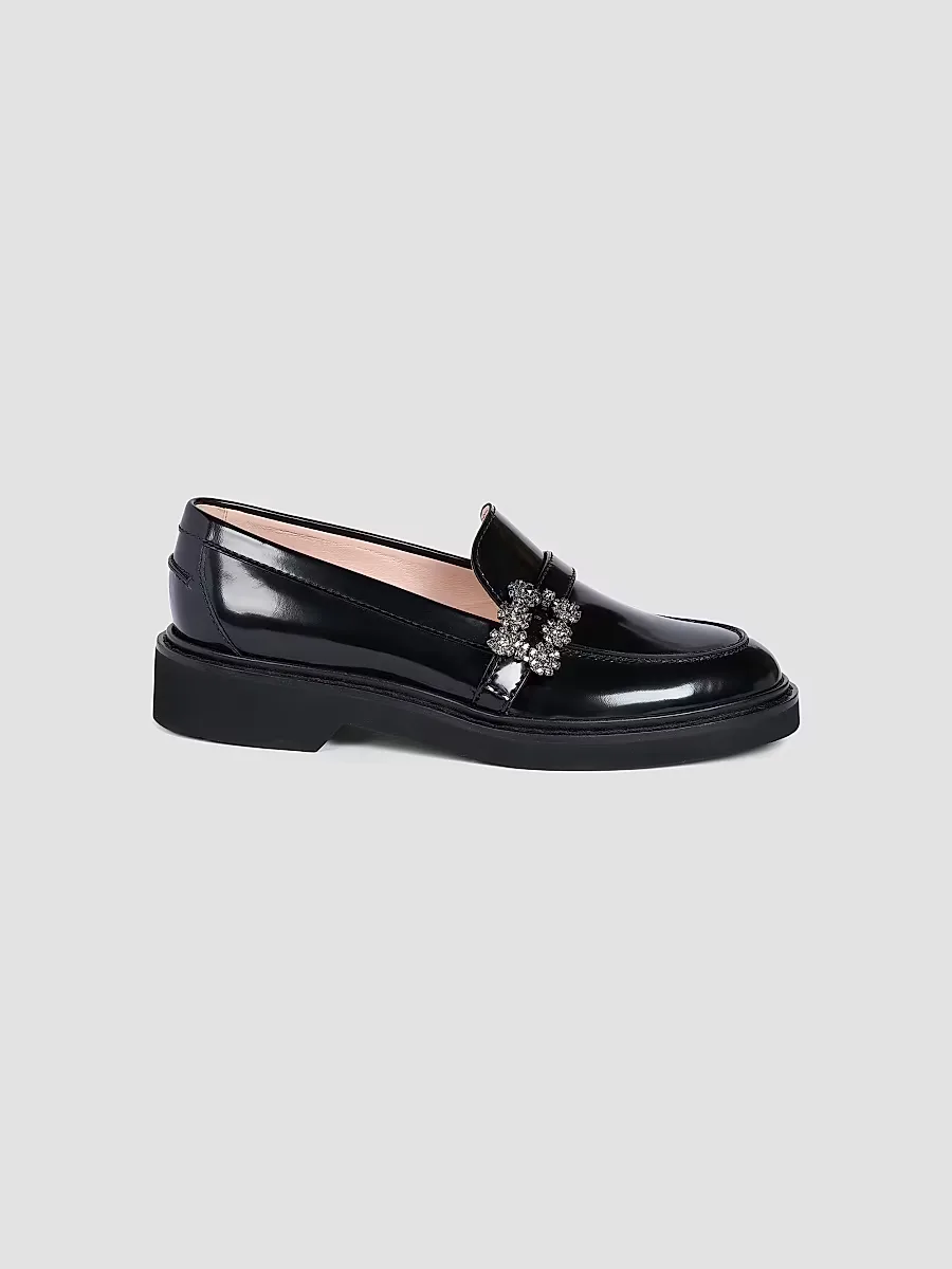 Viv Rangers Strass 25MM Patent Leather Loafers by Roger Vivier