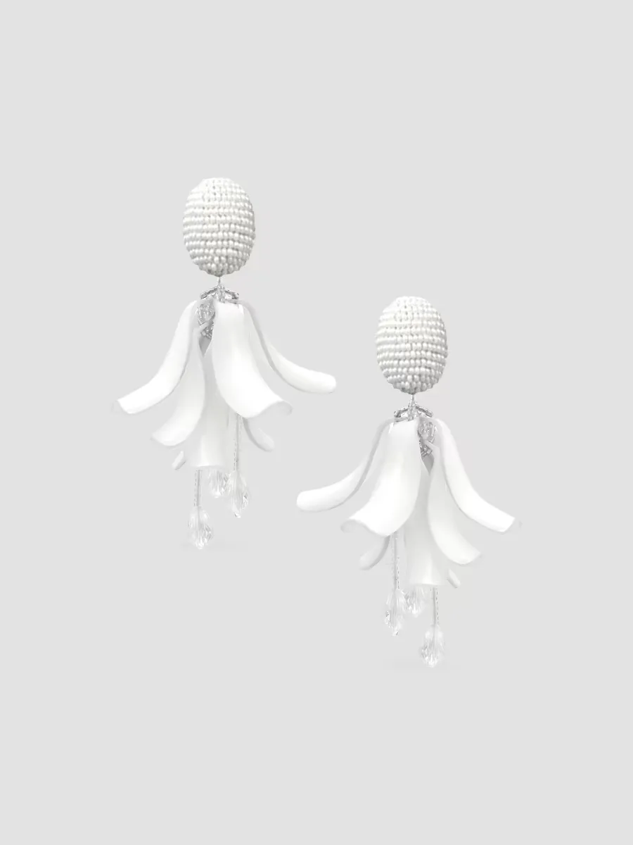 24K-Gold-Plated & Mixed-Media Petal Drop Earrings