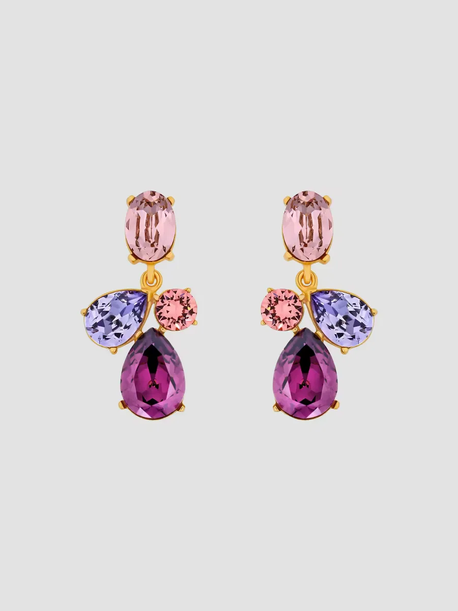 Candy Drop 24K-Gold-Plated & Glass Crystal Earrings by Oscar de la Renta