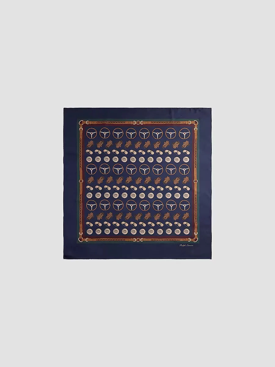 Purple Label Automotive Silk Square Scarf by Ralph Lauren
