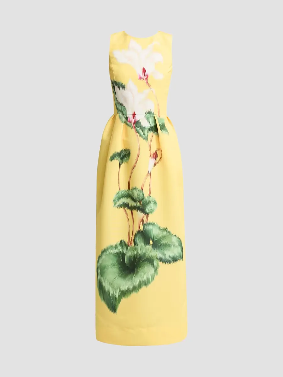 Cyclamen Faille Cocktail Dress