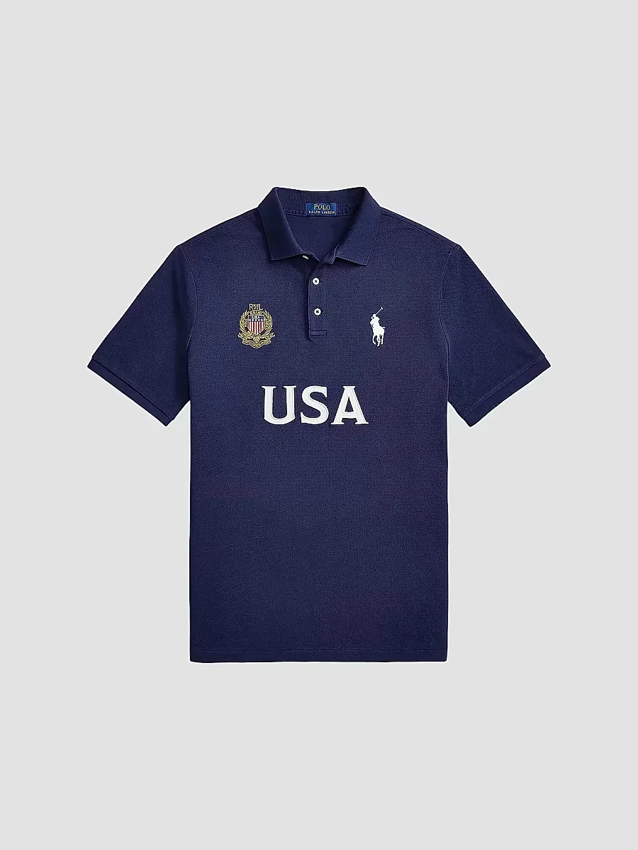 USA Knit Cotton Polo Shirt by Polo Ralph Lauren