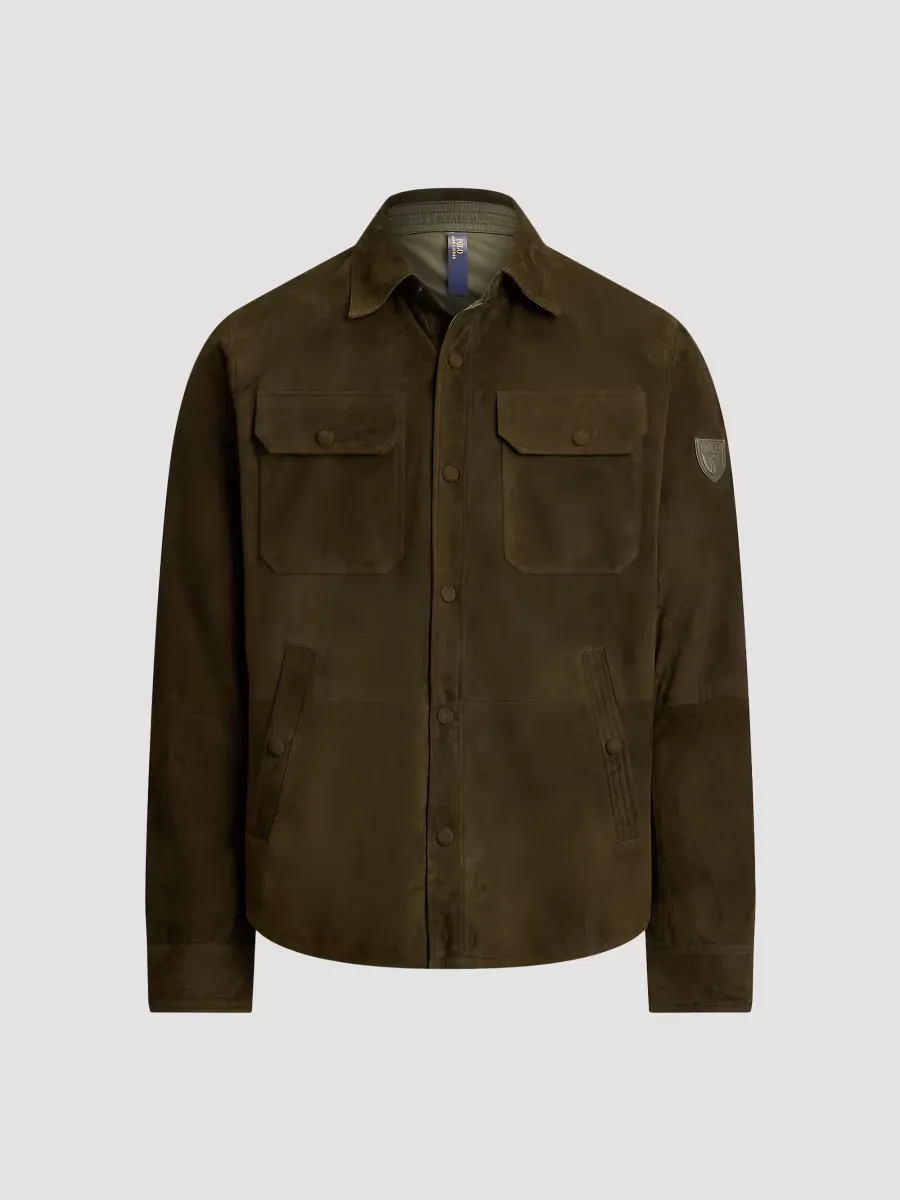 Reversible Suede Taffeta Shirt Jacket by Polo Ralph Lauren