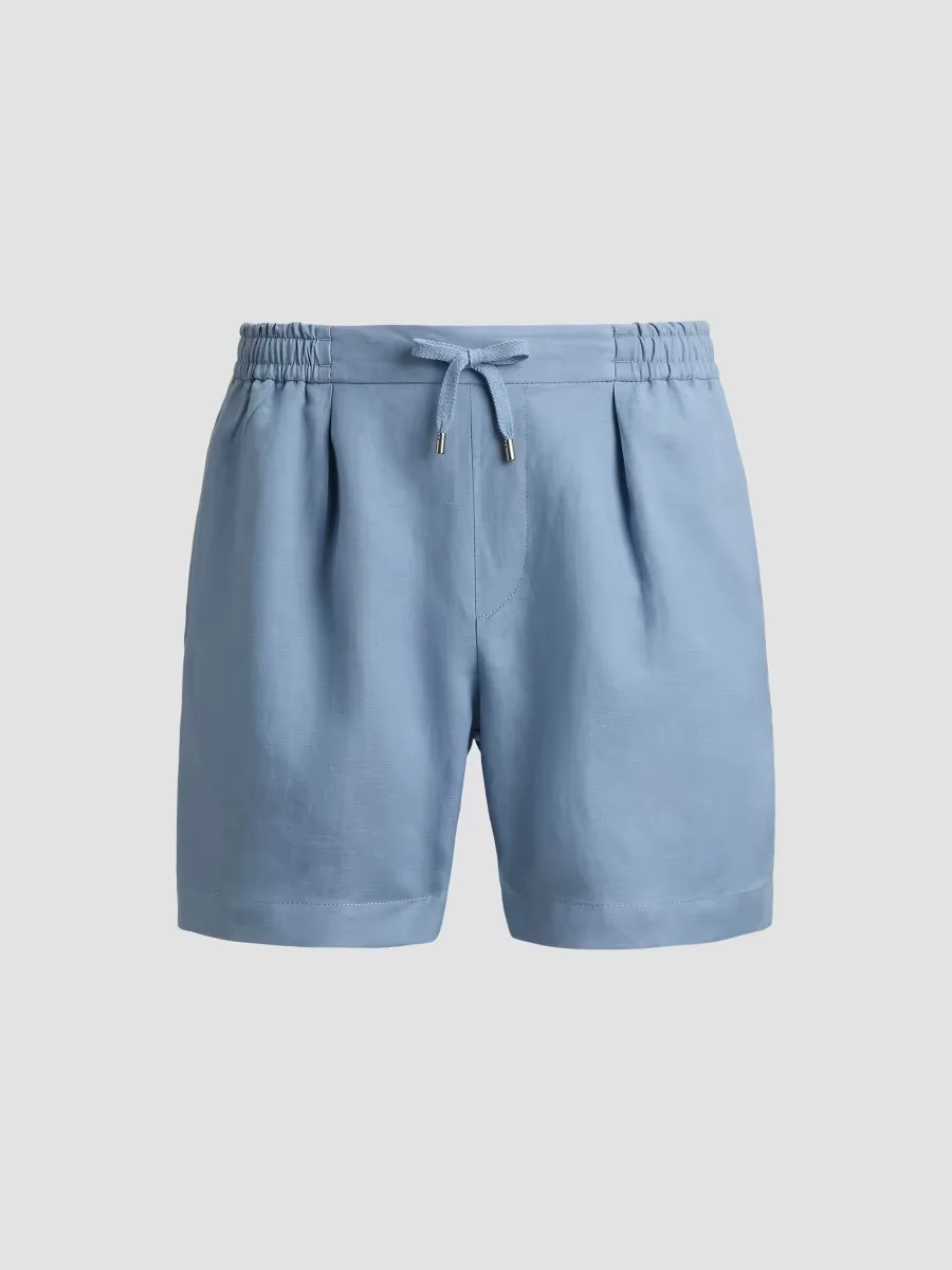 Purple Label Silk-Linen Drawstring Shorts by Ralph Lauren