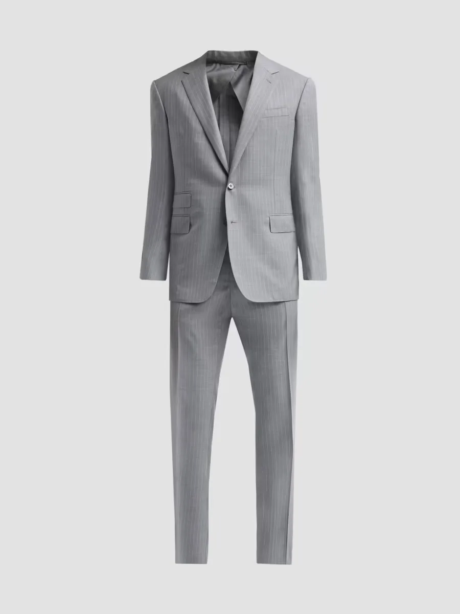 Purple Label Pinstriped Cotton-Blend Suit by Ralph Lauren
