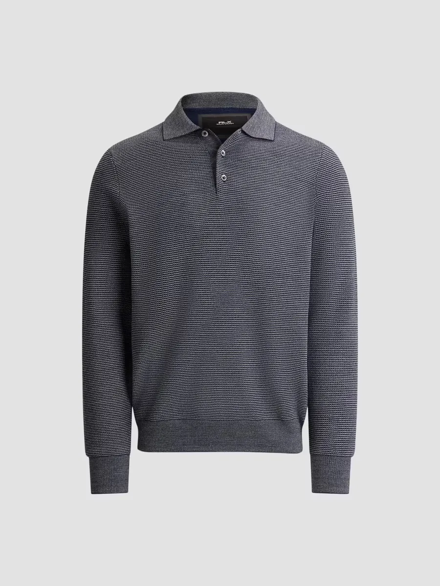 Striped Performance Wool-Blend Polo Sweater by Polo Ralph Lauren