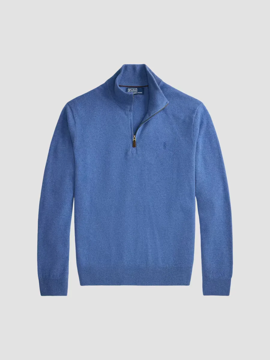 Logo Wool Quarter-Zip Sweater