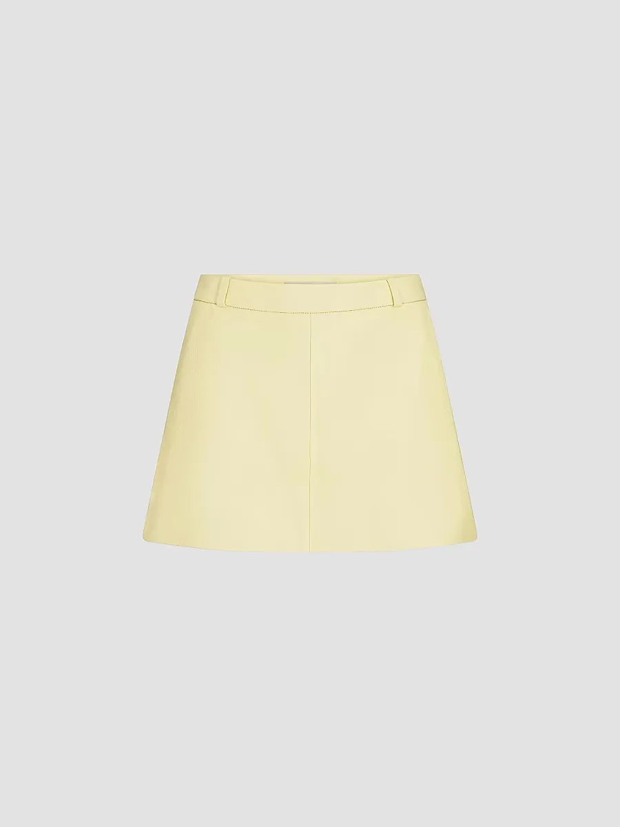 A-Line Leather Miniskirt