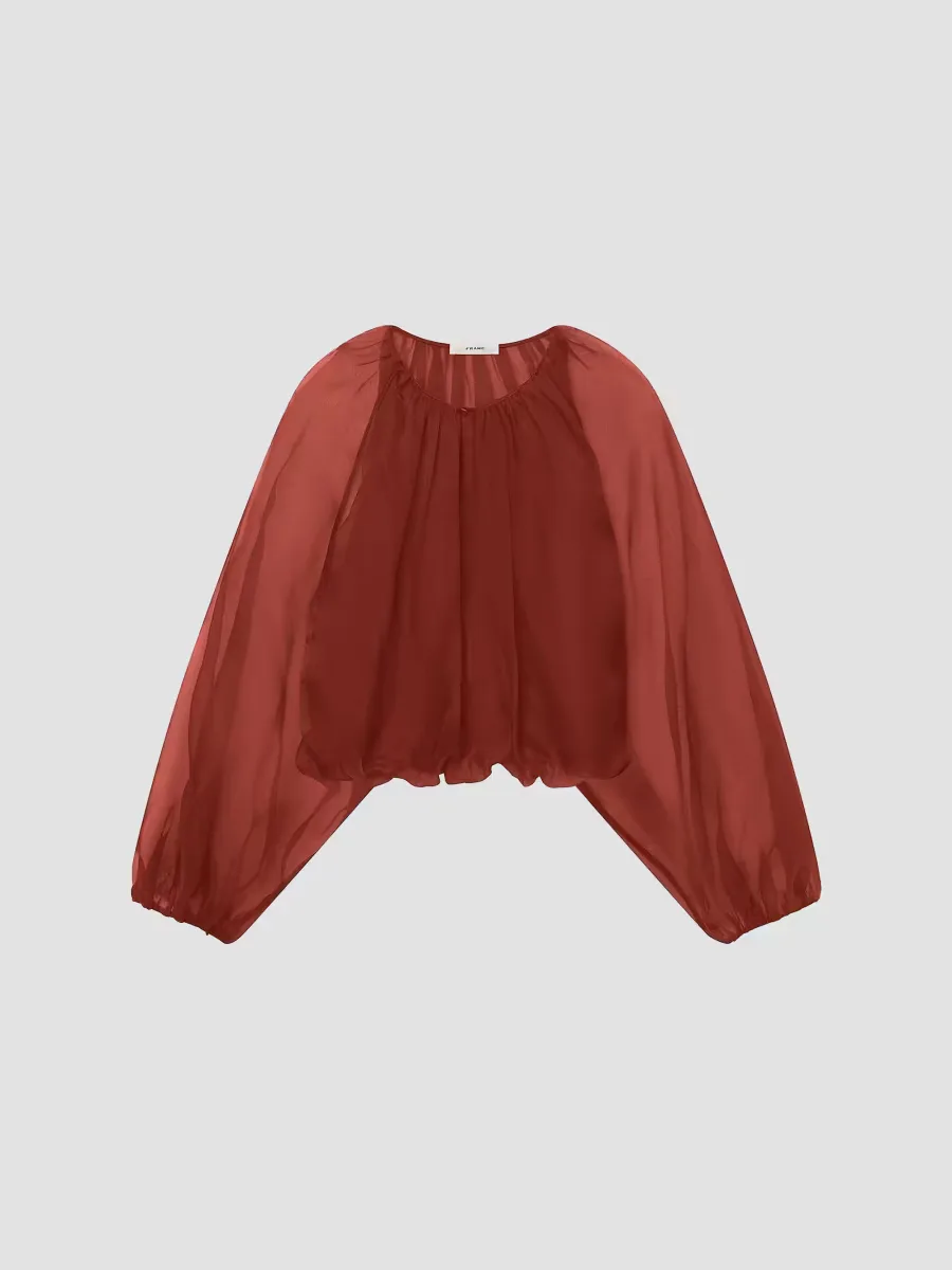 The Sheer Balloon Blouse by FRAME