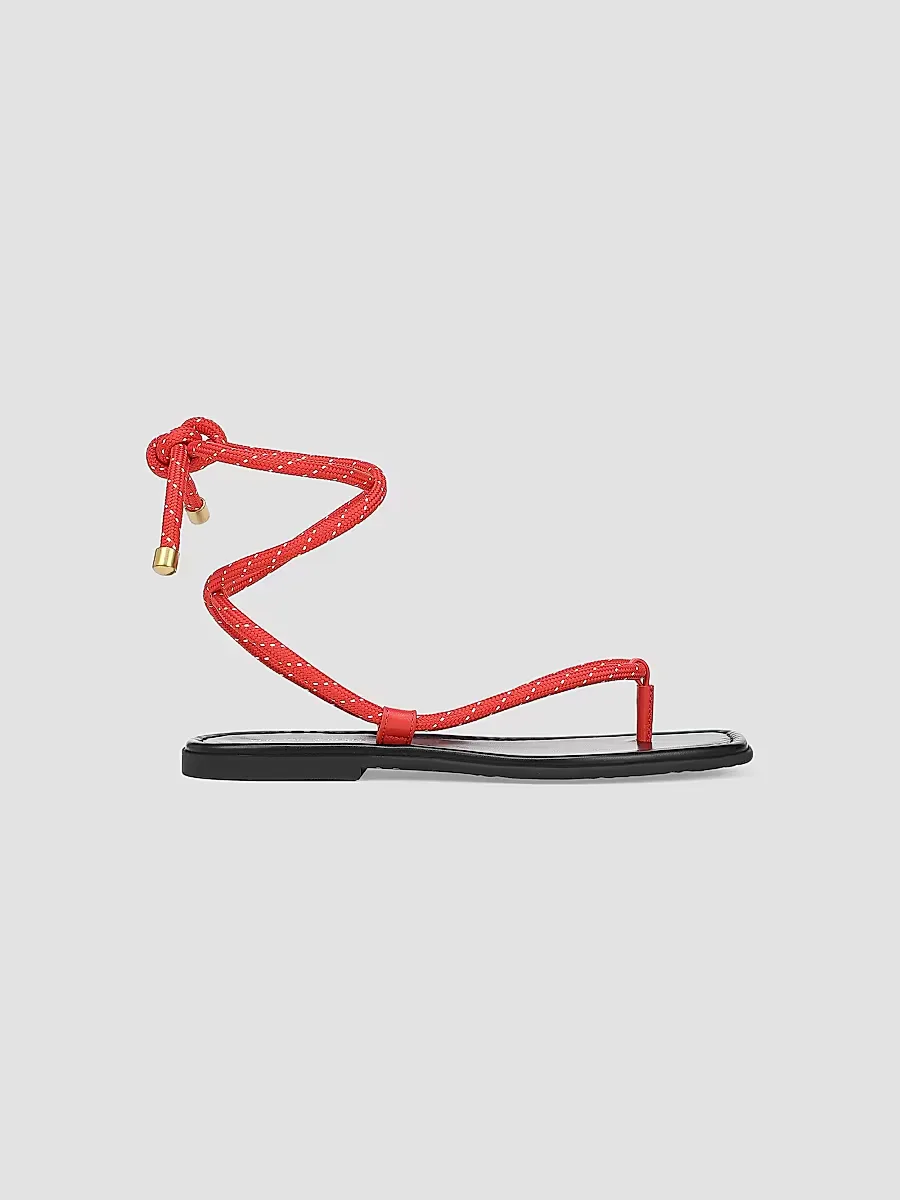 Carmina Corded Leather Flat Sandals