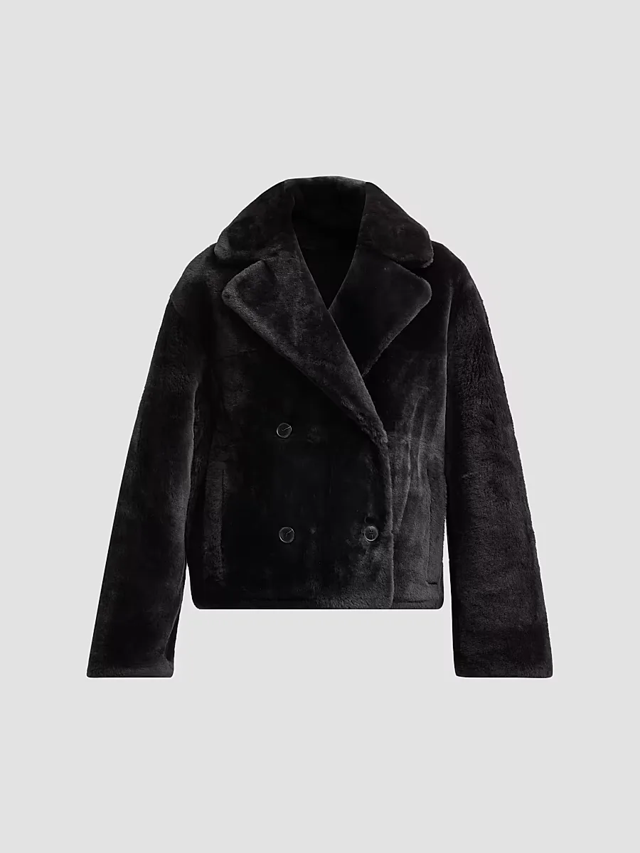 Shearling Double-Breasted Jacket by Yves Salomon