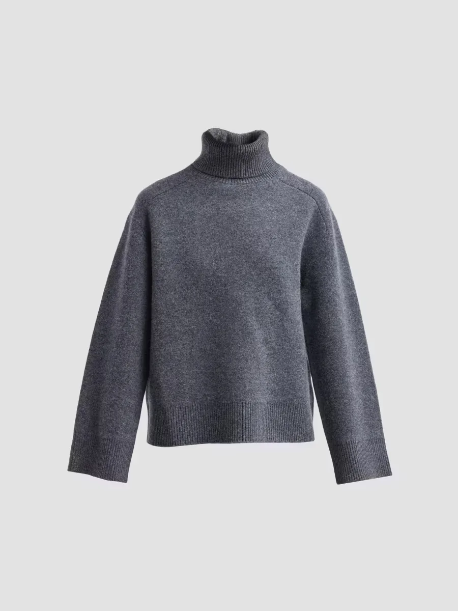 Merino Wool Turtleneck Sweater by Yves Salomon