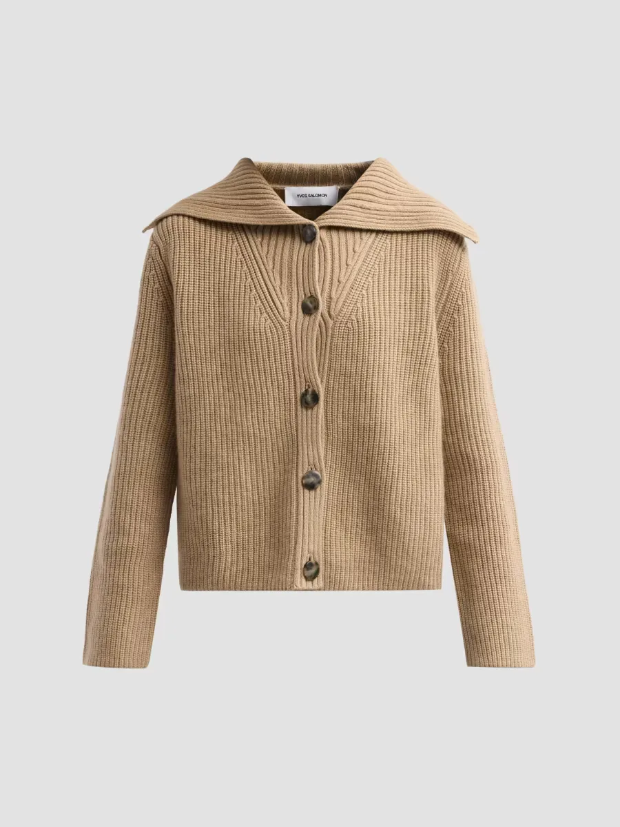 Wool-Cashmere-Blend Cardigan by Yves Salomon