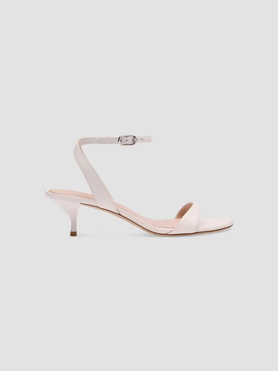 Kellie 50MM Leather Kitten-Heel Sandals