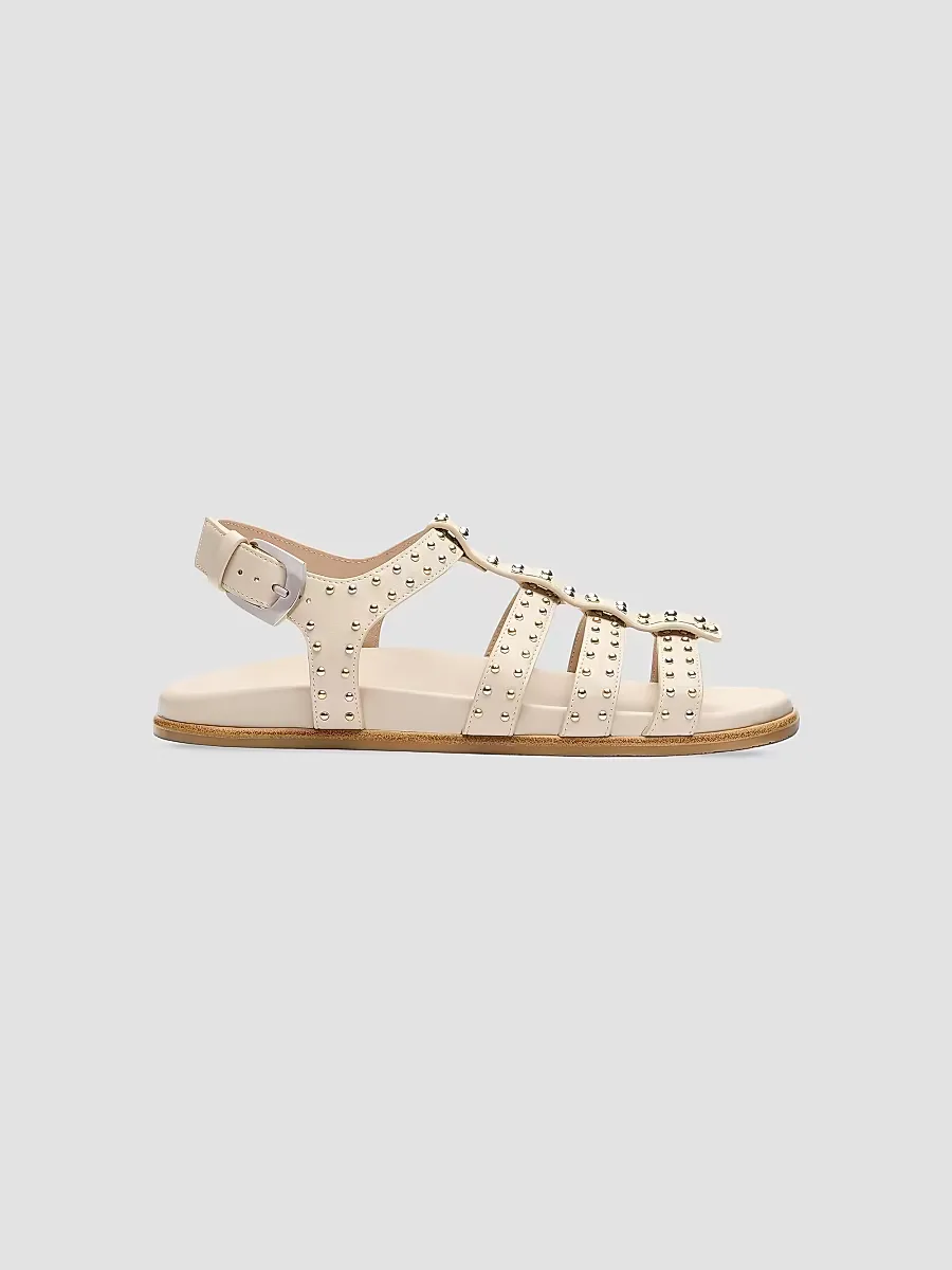 Perry Fisherman Leather Sandals - Linen by Stuart Weitzman