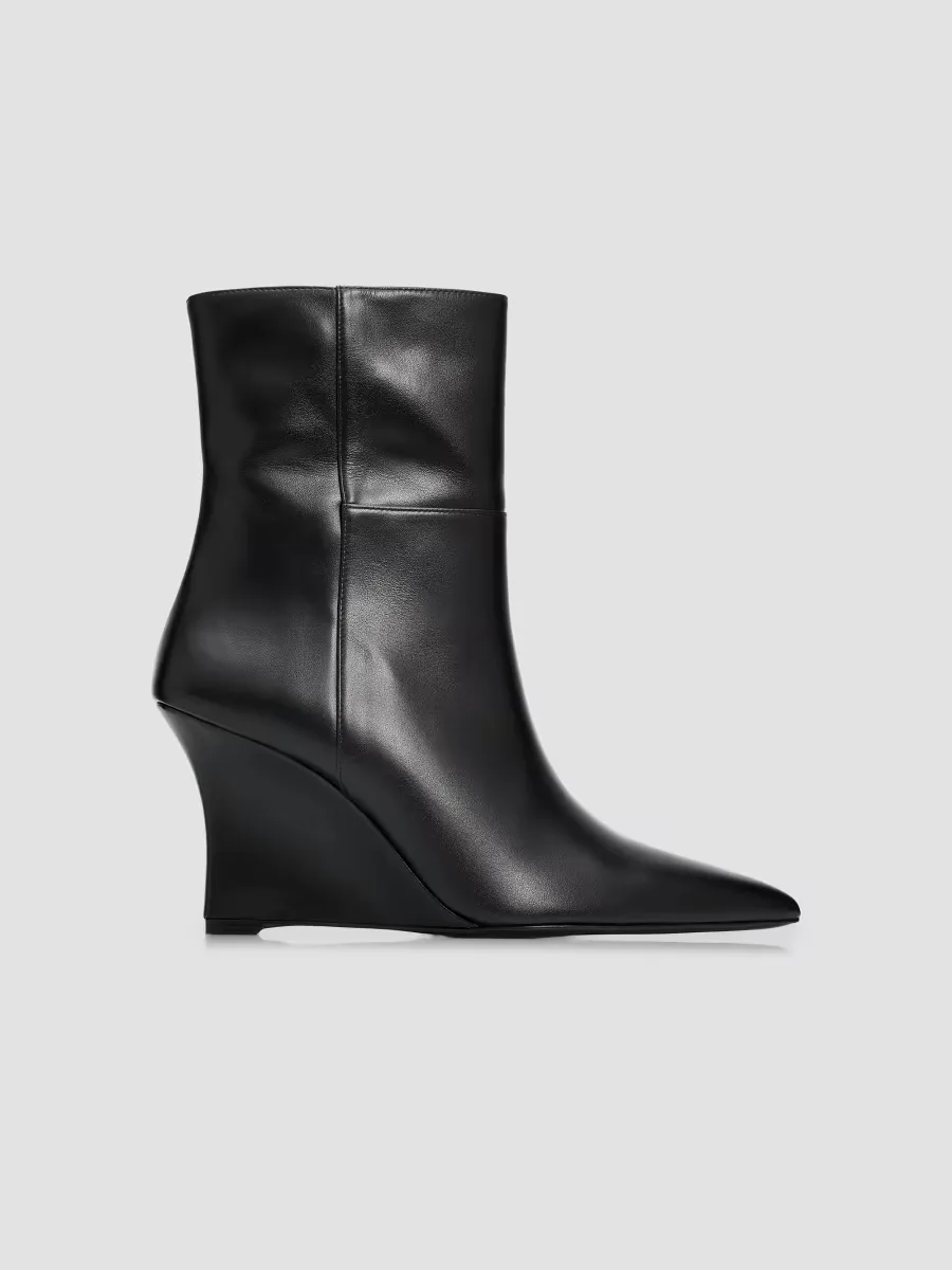 Vinnie 85MM Leather Wedge-Heel Boots