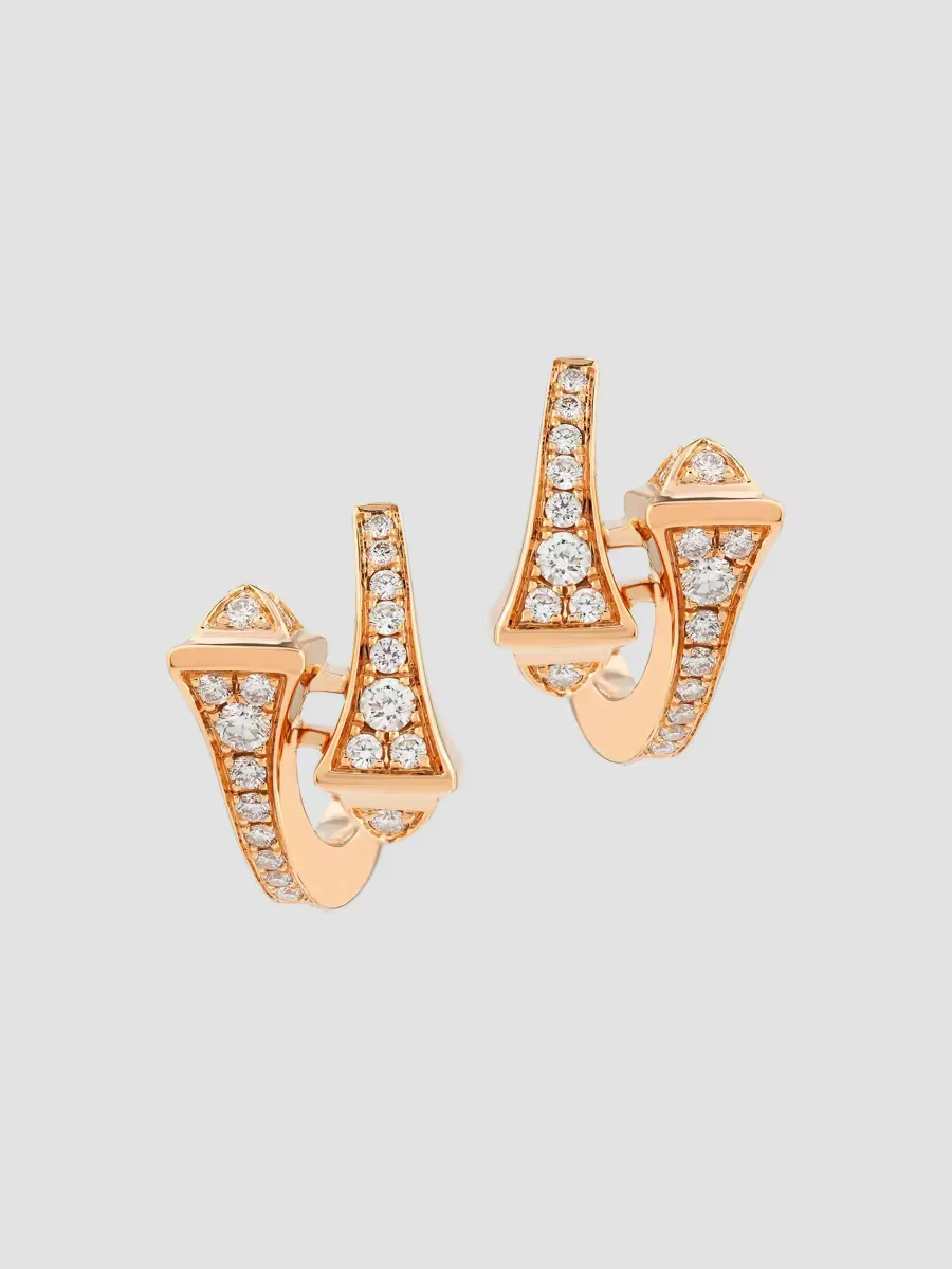 Cleo 18K Rose Gold & Diamond Huggie Earrings by Marli