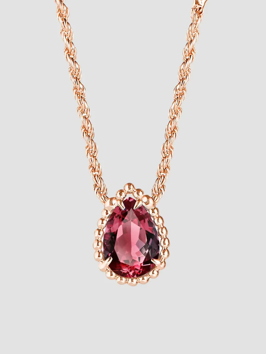 Serpent Bohme 18K Rose Gold, Rhodolite Garnet & Diamond Extra-Small Motif Necklace by Boucheron