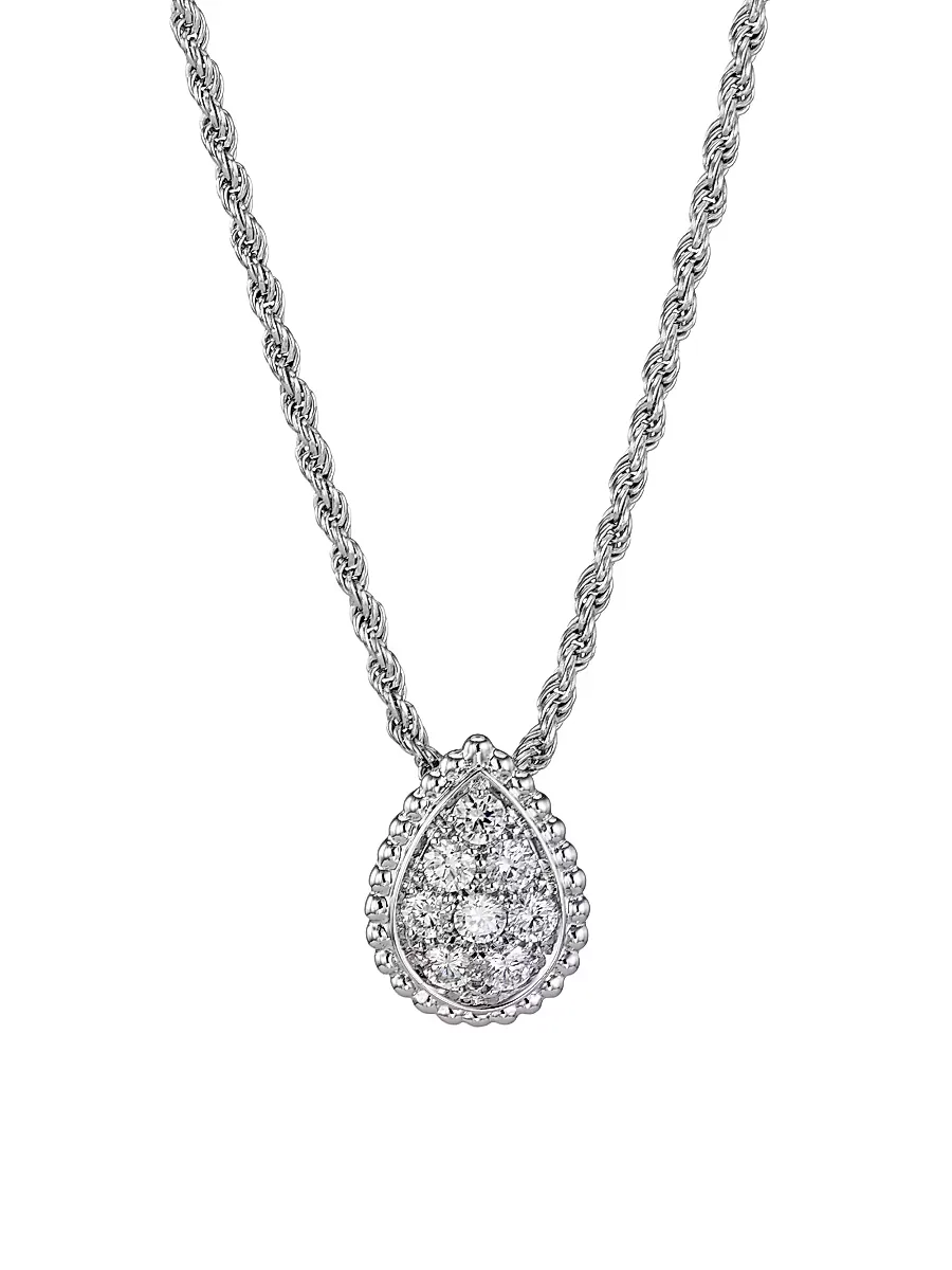 Serpent Bohme 18K White Gold & 0.32 TCW Diamond Pendant Necklace