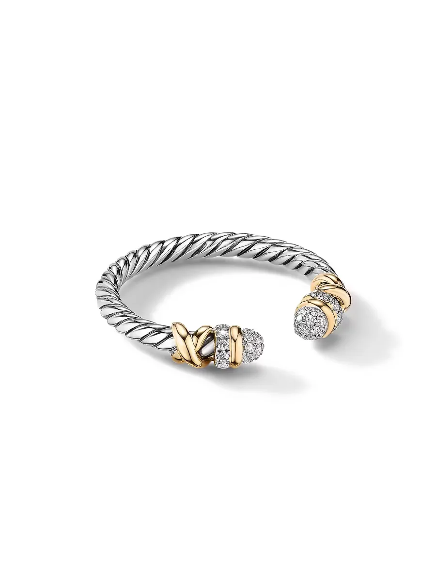 Petite Helena Ring with 18K Yellow Gold & Diamonds by David Yurman