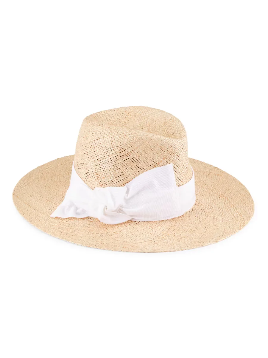 Harper Straw Wide-Brim Fedora by Raffaello Bettini