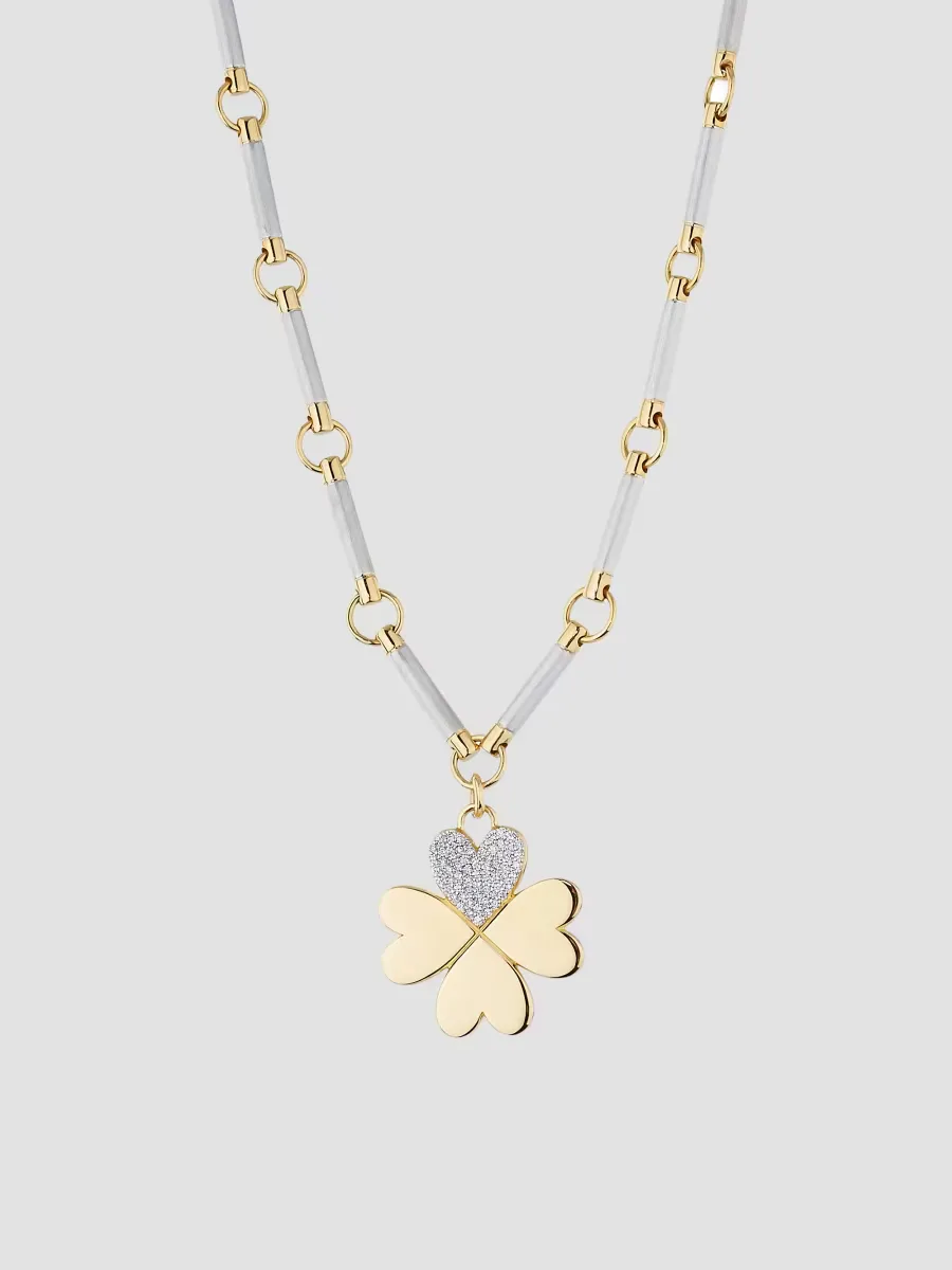 True Love 18K Yellow & White Gold & 0.22 TCW Diamond Pavé Element Chain Necklace