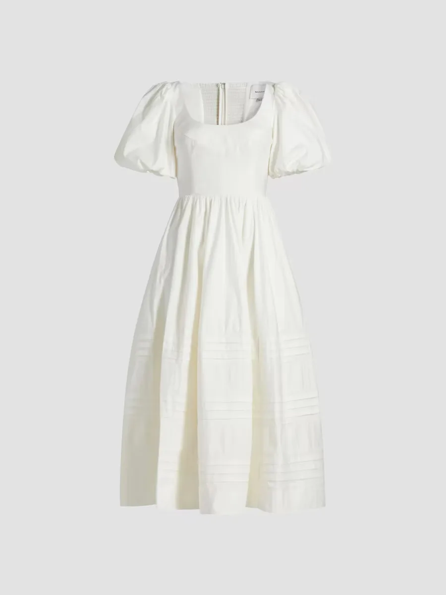 Everlyn Stretch Cotton Poplin Midi-Dress by Reformation