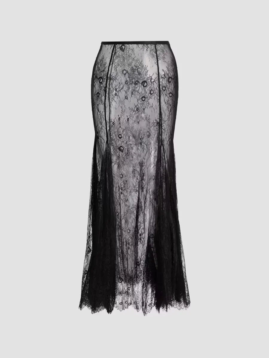 Liesel Floral Lace Maxi Skirt by Ronny Kobo