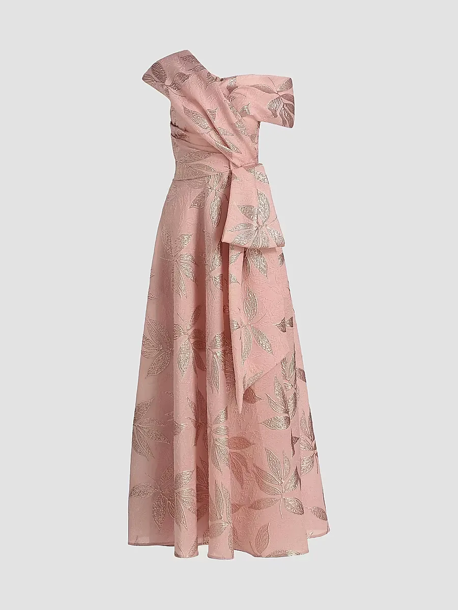 Metallic Jacquard Gown by Talbot Runhof