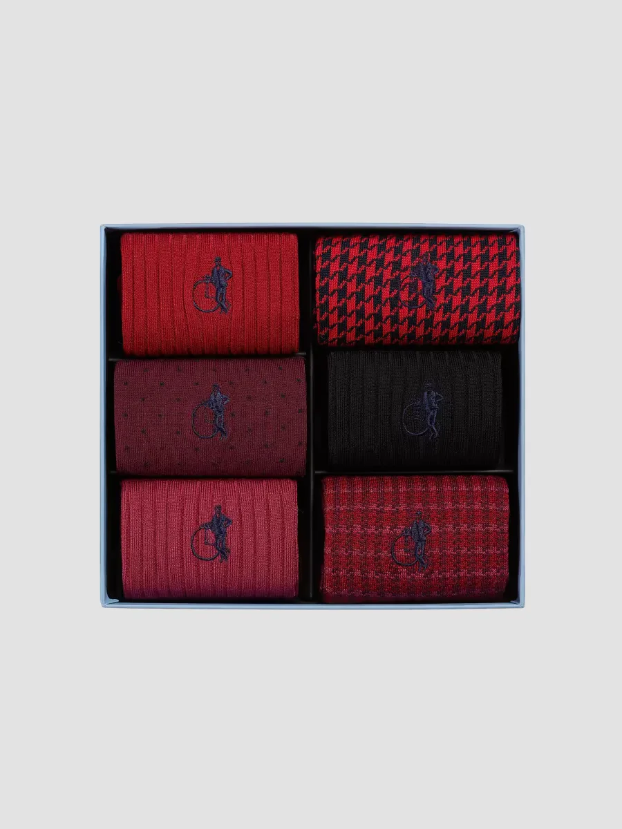 Dash of Class Ruby 6-Pack Socks by London Sock Company