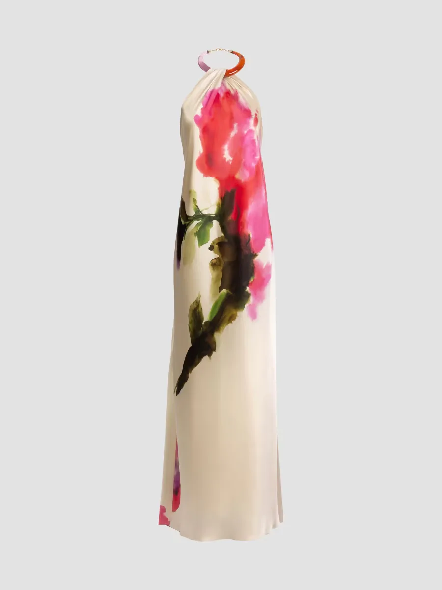 Jesse Azalea Print Silk Gown by Silvia Tcherassi