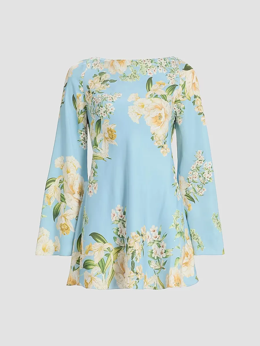 Bias Floral Minidress by Hemant & Nandita