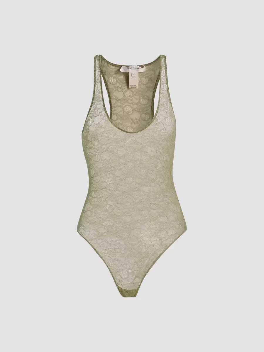Luchy Floral Lace Bodysuit by Ronny Kobo