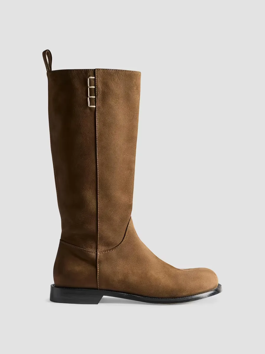 Loafer Nubuck Knee-High Boots by JW Anderson