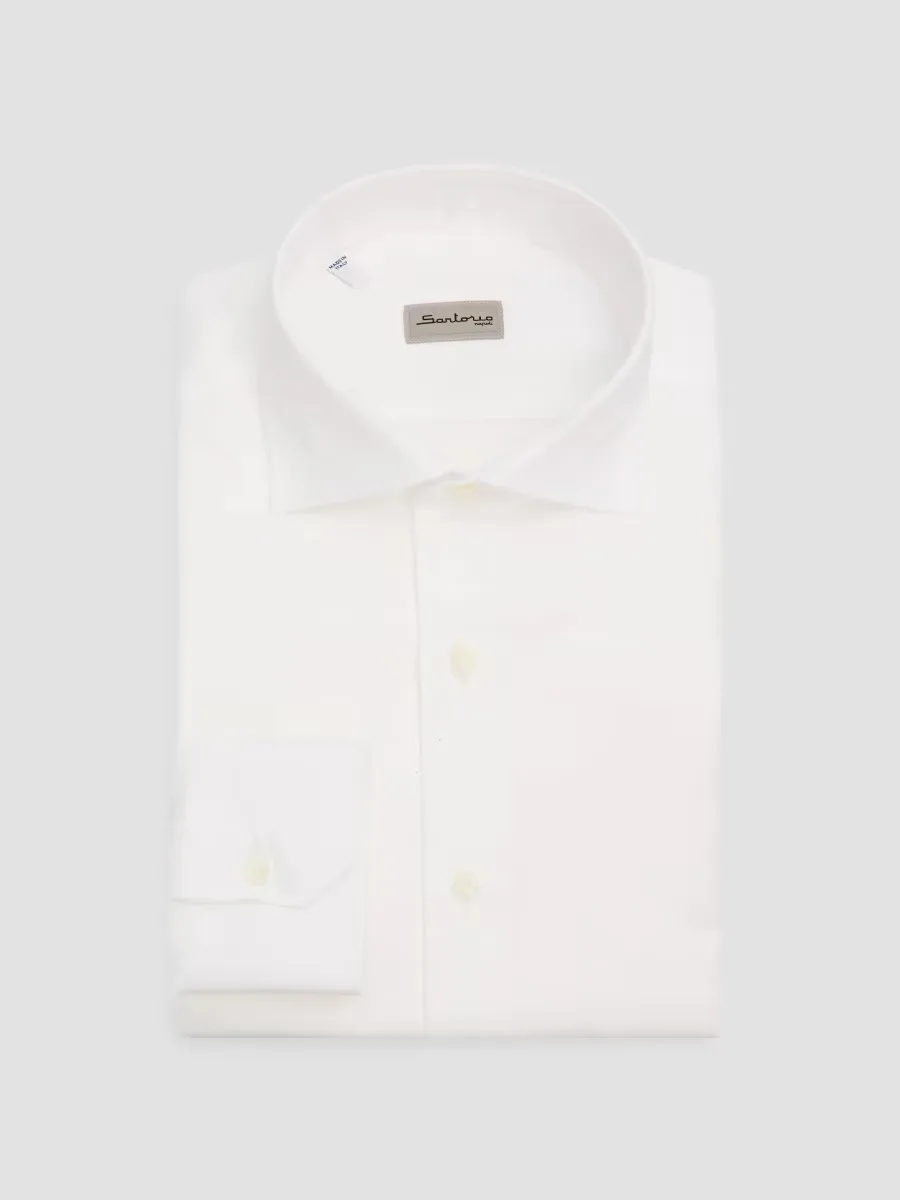 Basic Textured Cotton Shirt by Sartorio Napoli