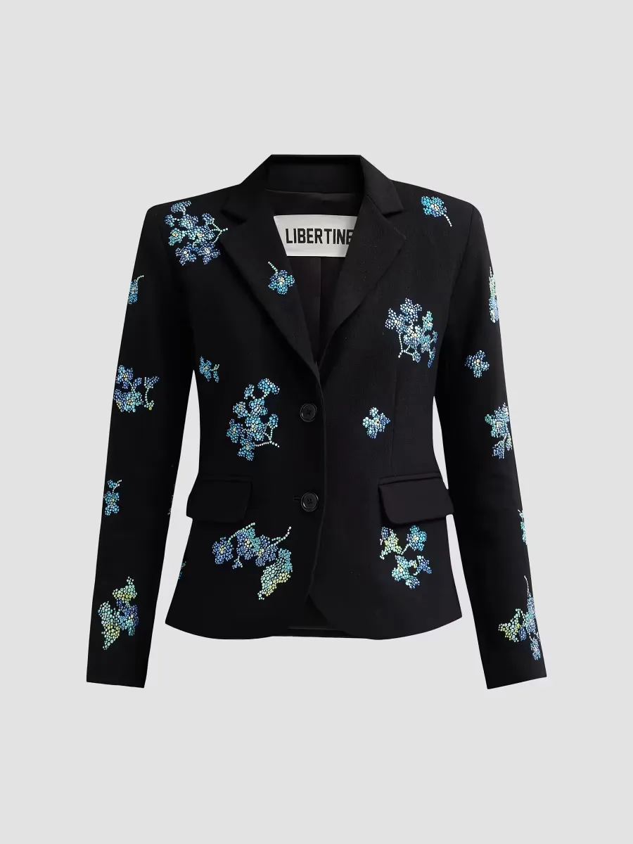 Bluebell Lane Embellished Single-Breasted Classic Jacket by Libertine