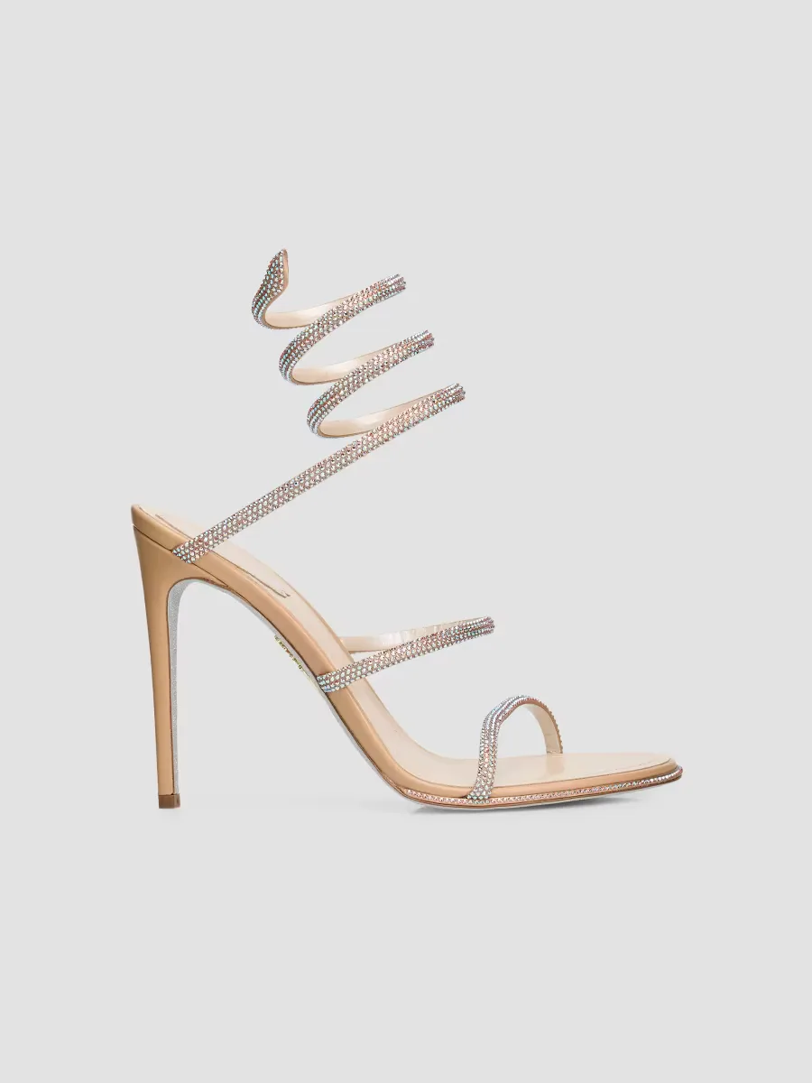 Cleo 105MM Satin Sandals by Rene Caovilla