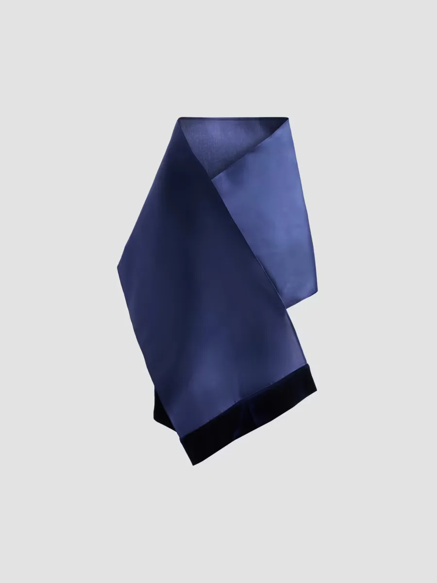 Asymmetric Strapless Satin Stole by Talbot Runhof