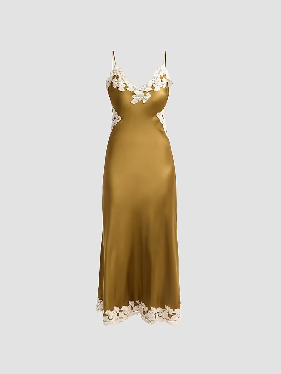 Lalita Stretch-Silk A-Line Midi Dress