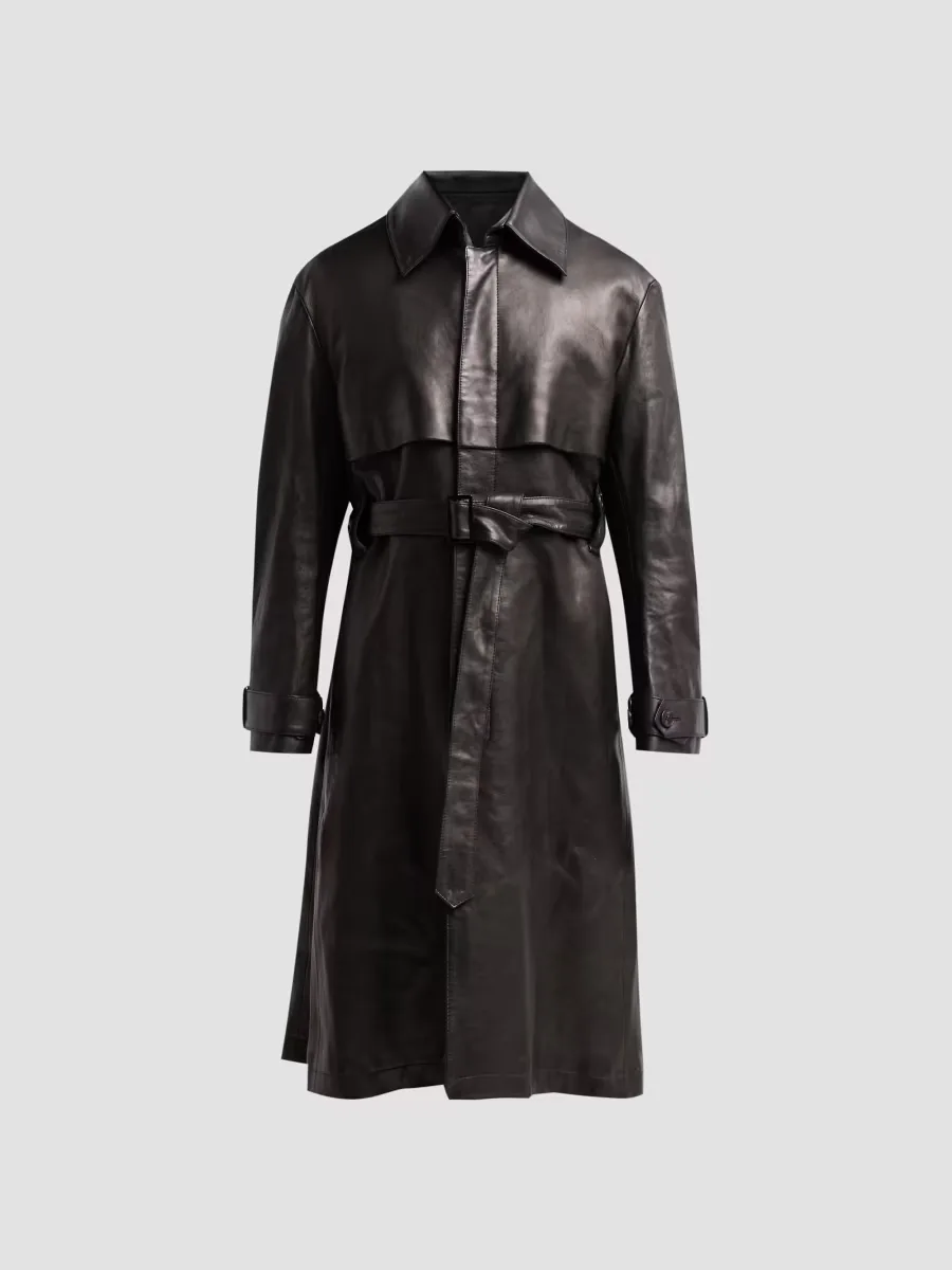 Lafayette Leather Longline Coat by Public School
