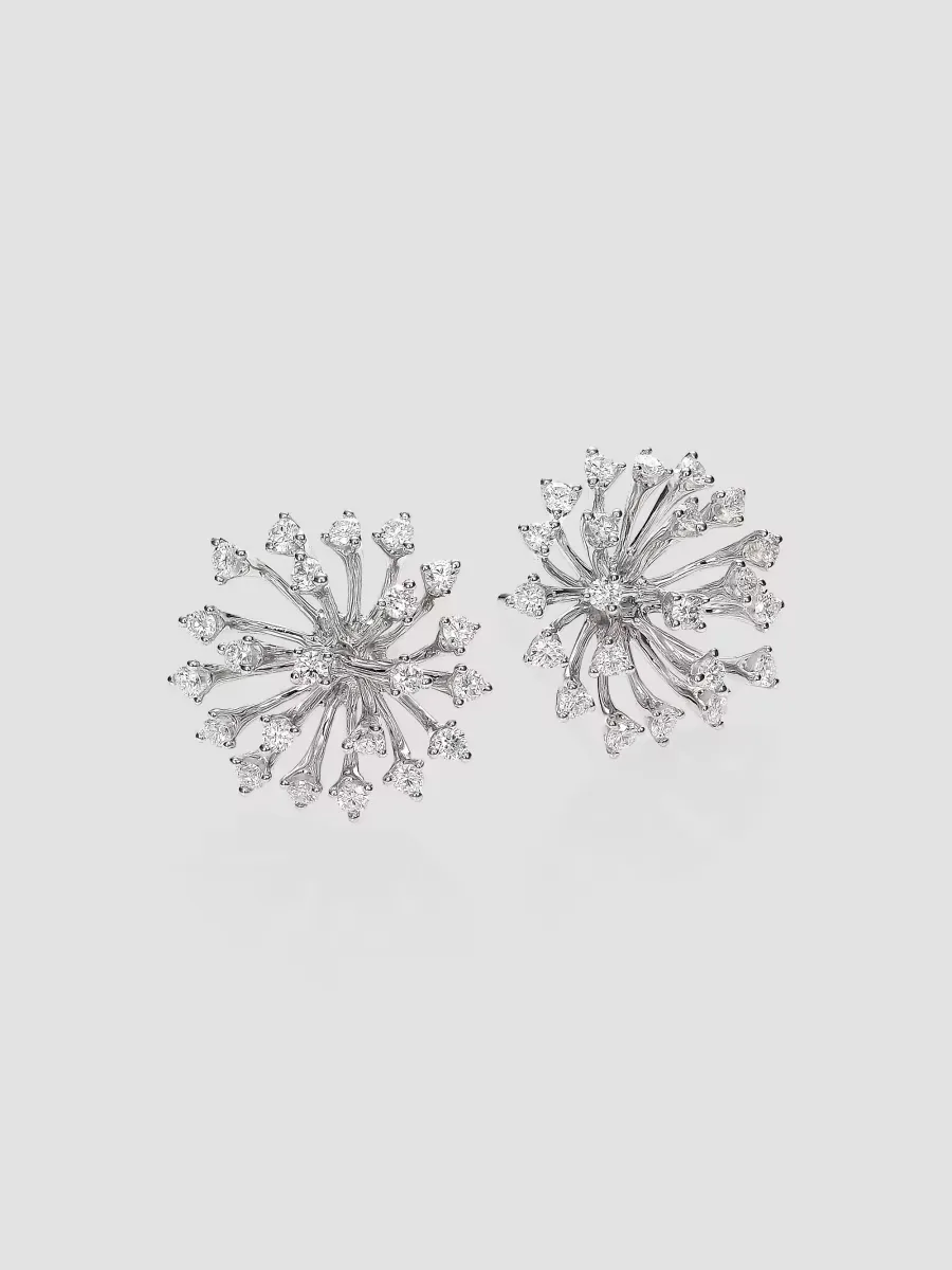 Luminus 18K White Gold & Diamond Earrings by Hueb